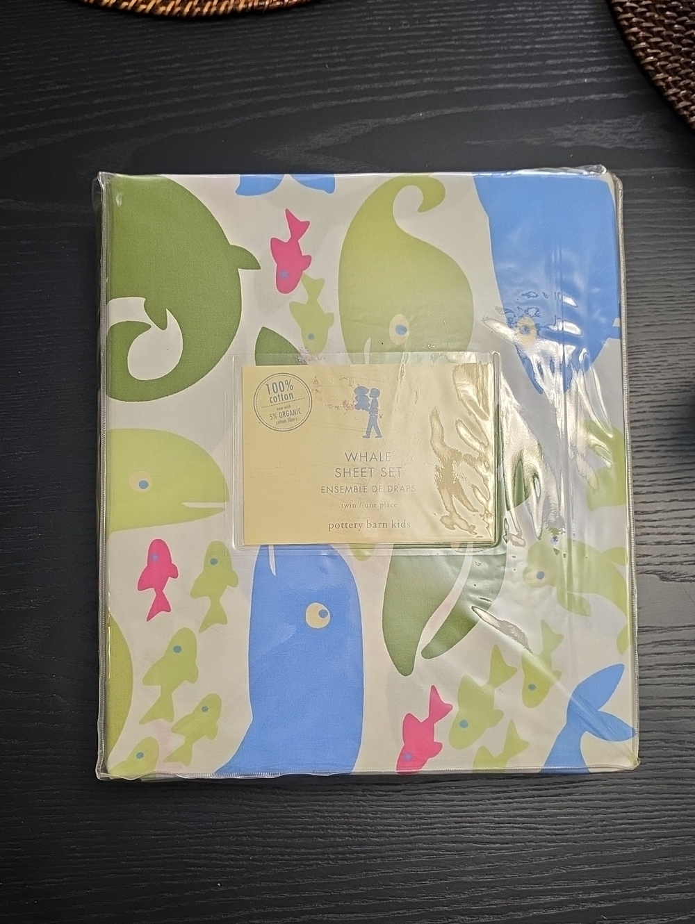 Pottery Barn Kids Whale Sheet Set TWIN, NWT